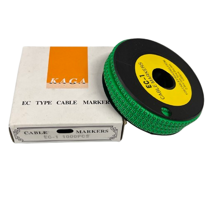 Cable (Q) Marker EC-1 Green 2.6mm to 4.2mm 1000pcs 1 Roll    EC-1G(Q)