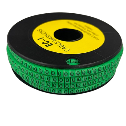 Cable (Q) Marker EC-1 Green 2.6mm to 4.2mm 1000pcs 1 Roll    EC-1G(Q)