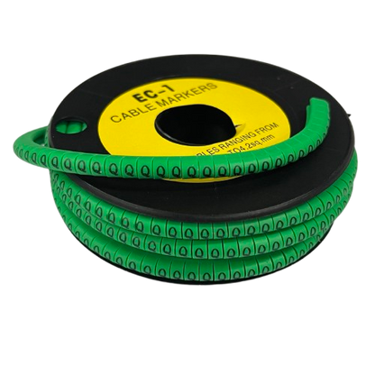 Cable (Q) Marker EC-1 Green 2.6mm to 4.2mm 1000pcs 1 Roll    EC-1G(Q)