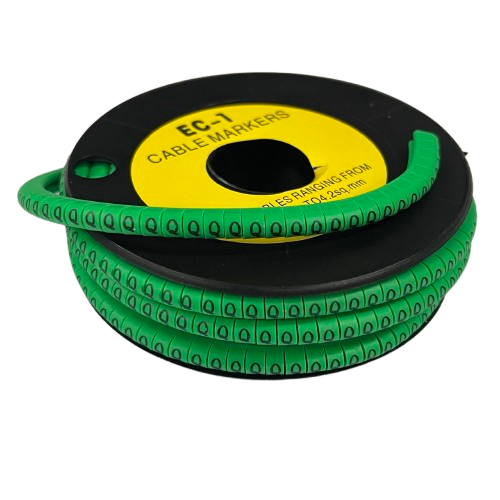 Cable (Q) Marker EC-1 Green 2.6mm to 4.2mm 1000pcs 1 Roll    EC-1G(Q)