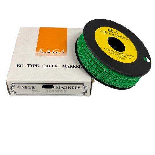 Cable (R) Marker EC-1 Green 2.6mm to 4.2mm 1000pcs 1 Roll   EC-1G(R)