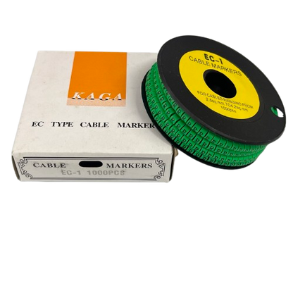 Cable (R) Marker EC-1 Green 2.6mm to 4.2mm 1000pcs 1 Roll   EC-1G(R)