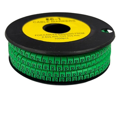 Cable (R) Marker EC-1 Green 2.6mm to 4.2mm 1000pcs 1 Roll   EC-1G(R)