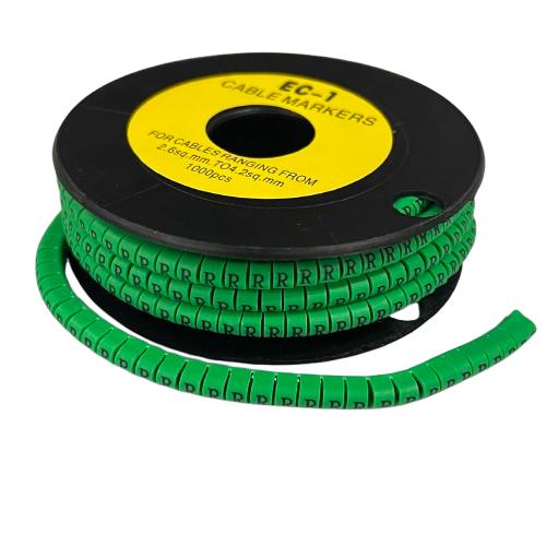 Cable (R) Marker EC-1 Green 2.6mm to 4.2mm 1000pcs 1 Roll   EC-1G(R)