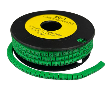 Cable (R) Marker EC-1 Green 2.6mm to 4.2mm 1000pcs 1 Roll   EC-1G(R)