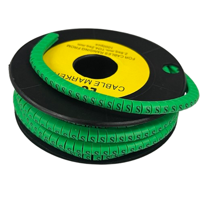 Cable (S) Marker EC-1 Green 2.6mm to 4.2mm 1000pcs 1 Roll   EC-1G(S)