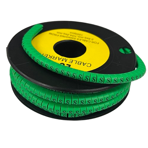 Cable (S) Marker EC-1 Green 2.6mm to 4.2mm 1000pcs 1 Roll   EC-1G(S)
