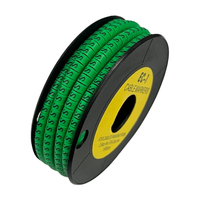 Cable (S) Marker EC-1 Green 2.6mm to 4.2mm 1000pcs 1 Roll   EC-1G(S)