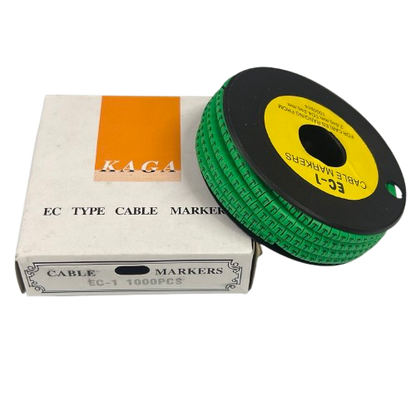 Cable (T) Marker EC-1 Green 2.6mm to 4.2mm 1000pcs 1 Roll   EC-1G(T)