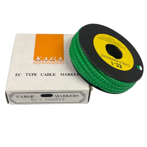 Cable (T) Marker EC-1 Green 2.6mm to 4.2mm 1000pcs 1 Roll   EC-1G(T)