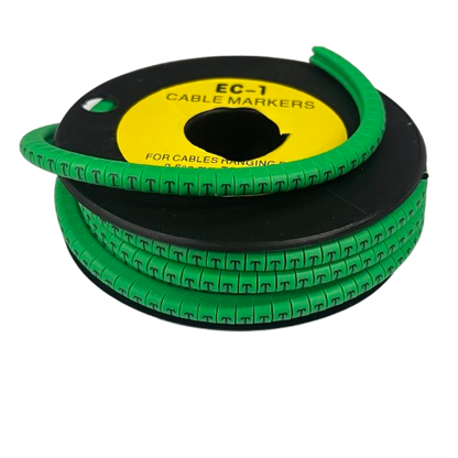 Cable (T) Marker EC-1 Green 2.6mm to 4.2mm 1000pcs 1 Roll   EC-1G(T)
