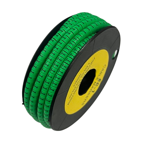 Cable (T) Marker EC-1 Green 2.6mm to 4.2mm 1000pcs 1 Roll   EC-1G(T)