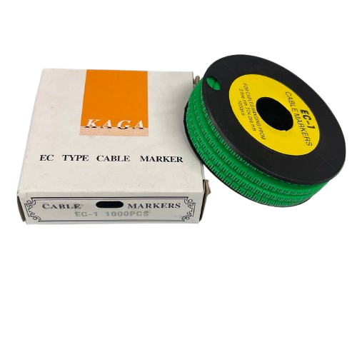Cable (U) Marker EC-1 Green 2.6mm to 4.2mm 1000pcs 1 Roll   EC-1G(U)
