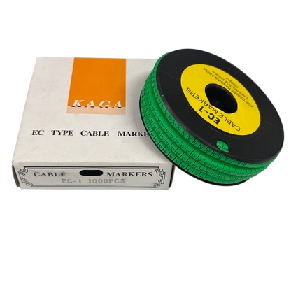 Cable (V) Marker EC-1 Green 2.6mm to 4.2mm 1000pcs 1 Roll   EC-1G(V)