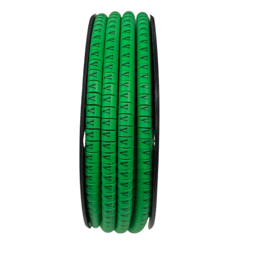 Cable (V) Marker EC-1 Green 2.6mm to 4.2mm 1000pcs 1 Roll   EC-1G(V)