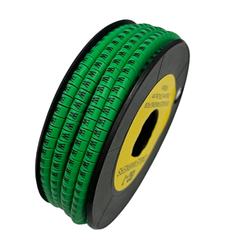Cable (W) Marker EC-1 Green 2.6mm to 4.2mm 1000pcs 1 Roll   EC-1G(W)