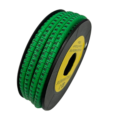 Cable (W) Marker EC-1 Green 2.6mm to 4.2mm 1000pcs 1 Roll   EC-1G(W)