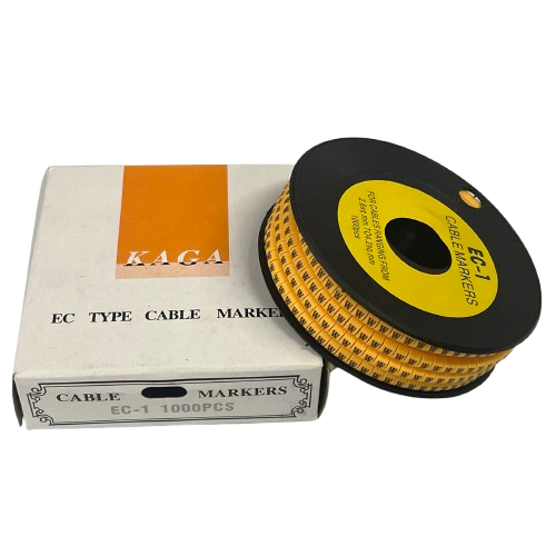 Cable (W) Marker 2.6mm to 4.2mm ( 1000pcs) Yellow EC-1Y