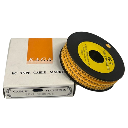 Cable (W) Marker 2.6mm to 4.2mm ( 1000pcs) Yellow EC-1Y