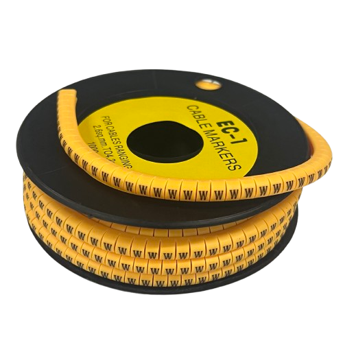 Cable (W) Marker 2.6mm to 4.2mm ( 1000pcs) Yellow EC-1Y