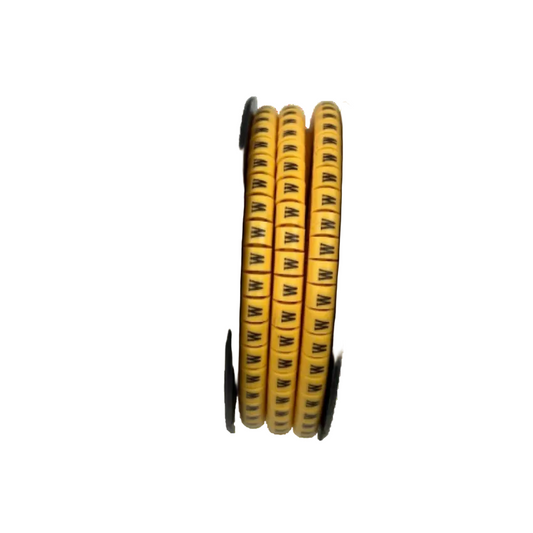 Grippes (W) Cable Marker 3.6mm to 5.2mm Color Yellow 1roll 500pcs) EC-2Y  Wire Tagging