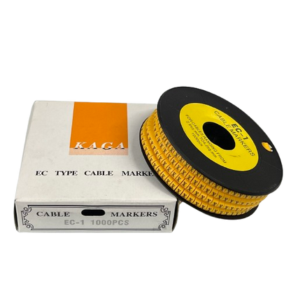 Cable (X) Marker 2.6mm to 4.2mm ( 1000pcs) Yellow EC-1Y