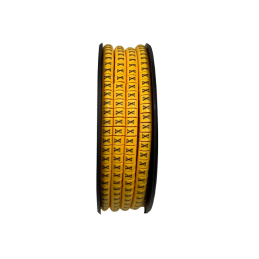 Cable (X) Marker 2.6mm to 4.2mm ( 1000pcs) Yellow EC-1Y  Wire Tagging