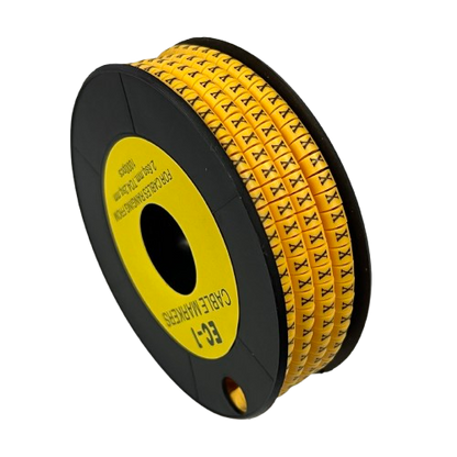 Cable (X) Marker 2.6mm to 4.2mm ( 1000pcs) Yellow EC-1Y