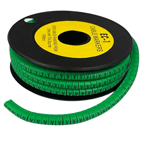 Cable (Y) Marker EC-1 Green 2.6mm to 4.2mm 1000pcs 1 Roll   EC-1G(Y)
