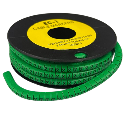 Cable (Z) Marker EC-1 Green 2.6mm to 4.2mm 1000pcs 1 Roll   EC-1G(Z)