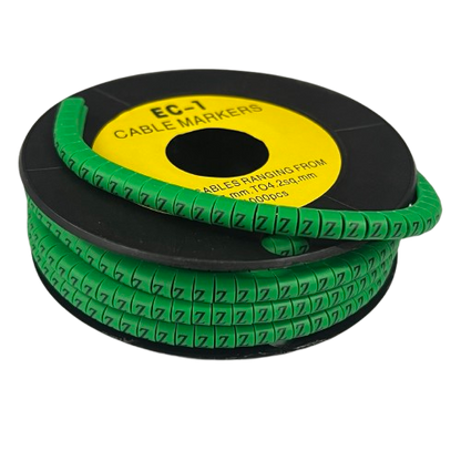 Cable (Z) Marker EC-1 Green 2.6mm to 4.2mm 1000pcs 1 Roll   EC-1G(Z)