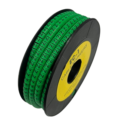 Cable (Z) Marker EC-1 Green 2.6mm to 4.2mm 1000pcs 1 Roll   EC-1G(Z)