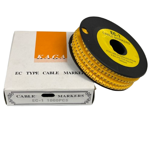Cable (Z) Marker 2.6mm to 4.2mm ( 1000pcs) Yellow EC-1Y