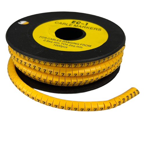 Cable (Z) Marker 2.6mm to 4.2mm ( 1000pcs) Yellow EC-1Y