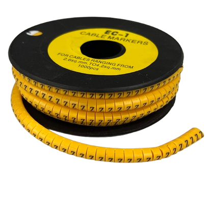 Cable (Z) Marker 2.6mm to 4.2mm ( 1000pcs) Yellow EC-1Y