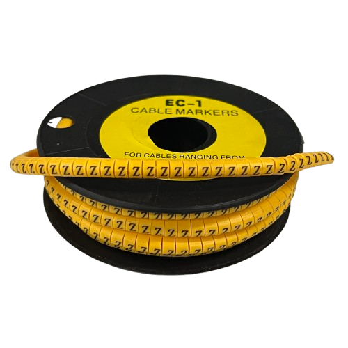 Cable (Z) Marker 2.6mm to 4.2mm ( 1000pcs) Yellow EC-1Y