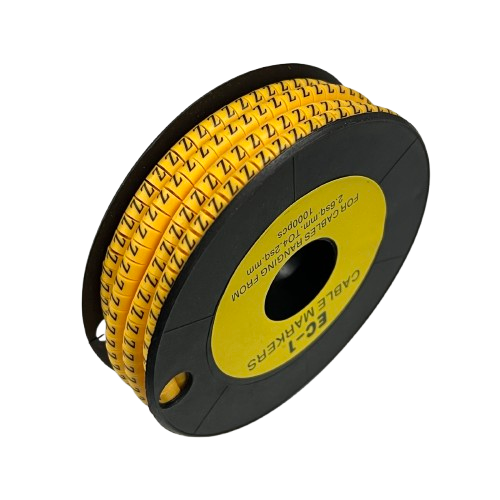Cable (Z) Marker 2.6mm to 4.2mm ( 1000pcs) Yellow EC-1Y