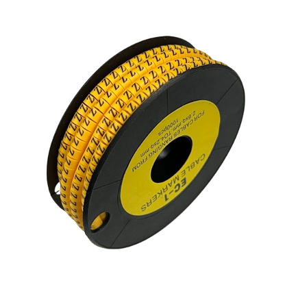 Cable (Z) Marker 2.6mm to 4.2mm ( 1000pcs) Yellow EC-1Y
