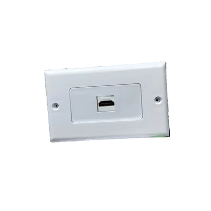 Grippes HDMI wall outlet with cord in white for clean cable management and easy connectivity