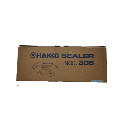 Hakko Sealer Model 306 Plastic Sealer 8 Inch 220V Made in Japan in brown cardboard packaging