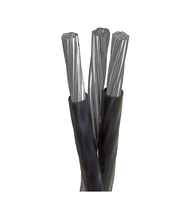 Hallux Service Drop Wire Triplex AWG 8/7 8mm 2 Cable Insulated and 1 Bare 500meters/Roll
