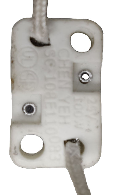 Halogen Holder Porcelain 100W Pin Type Electx Electrical Suppyly