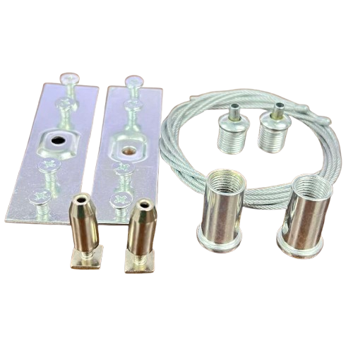 Hanging Accessories ( 2pcs Anti rust Wire 1meter each + 2pcs Stainless sheet +2pcs Connecting Pcs + 4pcs Screws) For Track Light
