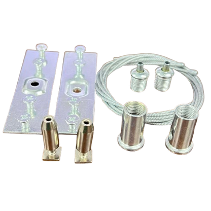 Hanging Accessories ( 2pcs Anti rust Wire 1meter each + 2pcs Stainless sheet +2pcs Connecting Pcs + 4pcs Screws) For Track Light