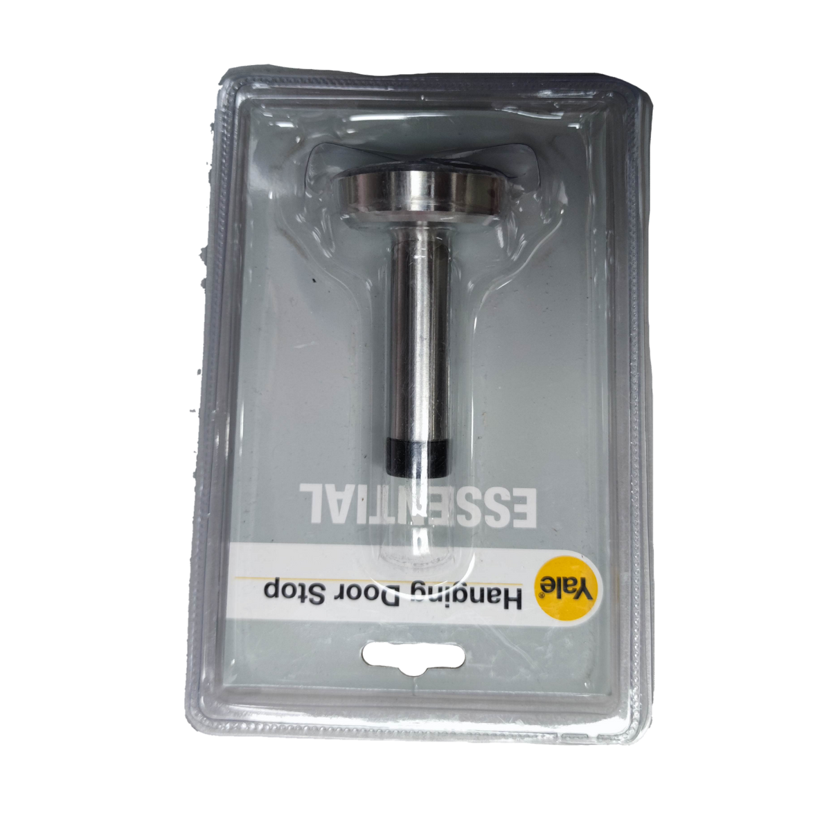 Yale heavy duty hanging door stop in packaging designed for durable door protection