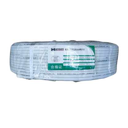 Hansen RG6 200 Meters White CCTV Coaxial Cable Pure Copper Shielded RG6-Q 75 Ohms