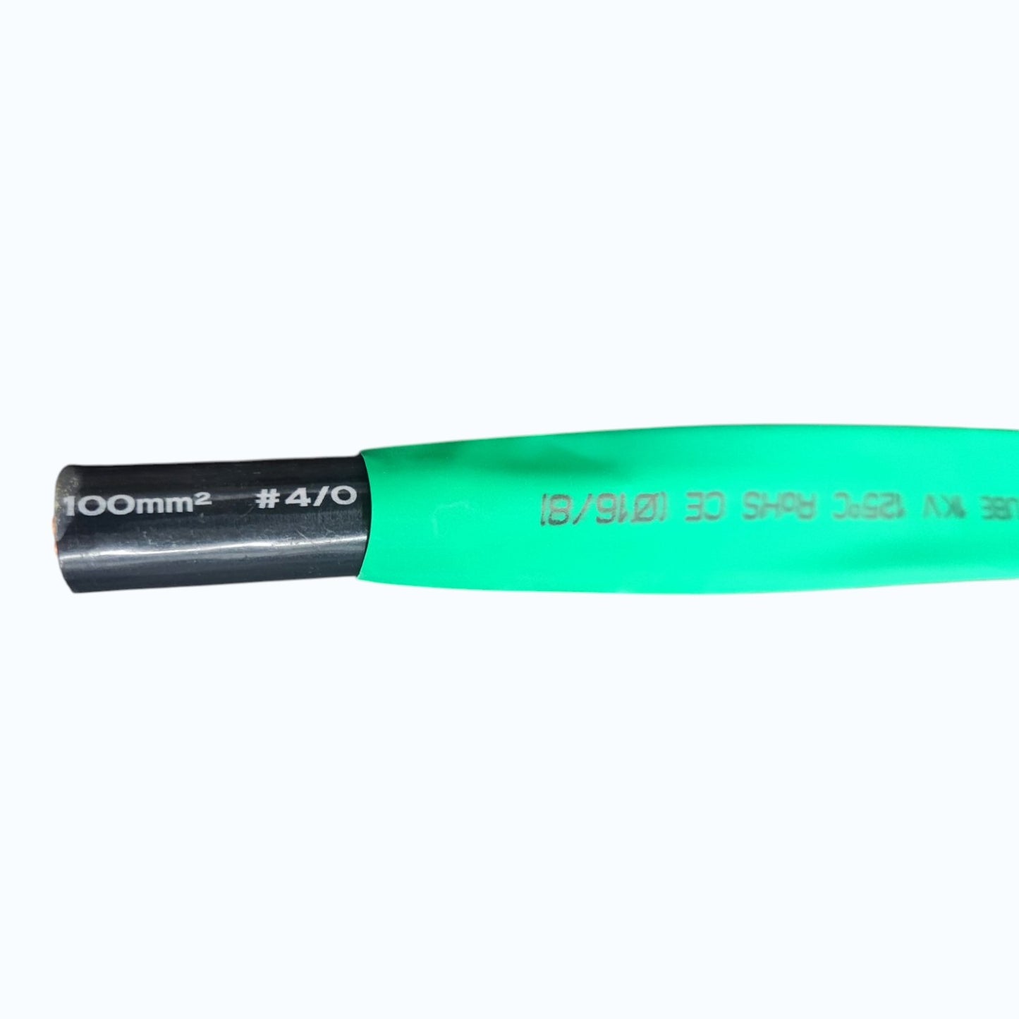 Heat Shrinkable Tube 16mm Green for 100mm 4/0 AWG Temp. rating 125°C,Voltage Rating 0.6/1kV 100meters per roll