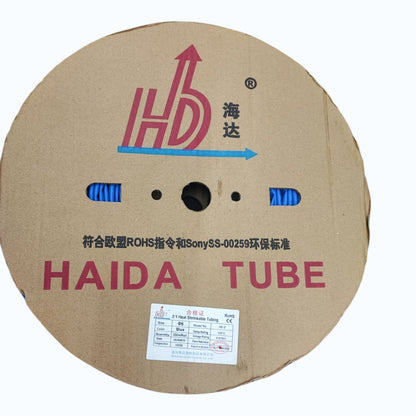 Heat Shrinkable Tube Blue (6mm) for 8.0mm 8/7 AWG Temp. rating 125°C,Voltage Rating 0.6/1kV 200meters per roll