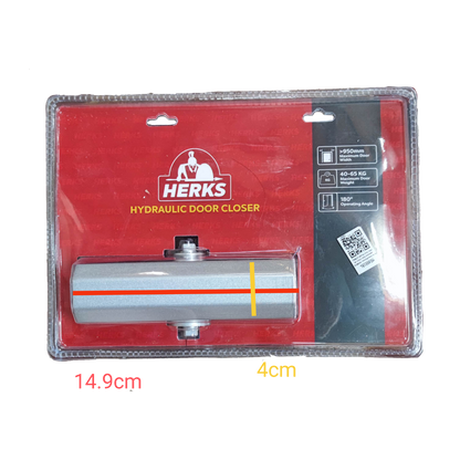 Herks Hydraulic Door Closer 40-65KG 950mm 180°