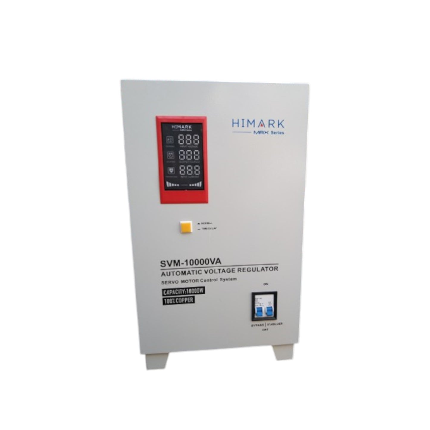 Himark 10000W Automatic Voltage Regulator 2 Universal Outlet 1 Input and 1 Output Terminal Block MCB Protection SVM-10000VA SL